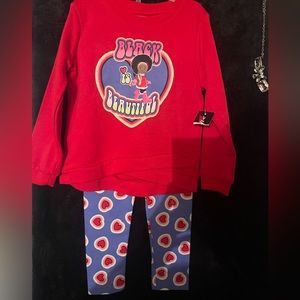 New with tags toddler size 3t outfit says black is beautiful